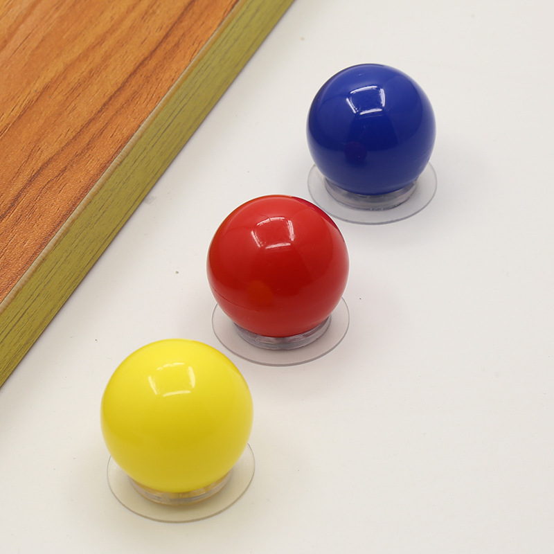 免打孔粘盘彩色柜门拉手瓶子盖子塑料盒球圆形手柄收纳盒抽屉把手
