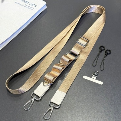 双扣纯色手机挂绳斜挎可背挂脖可调节户外露营防盗便侧背宽带挂链