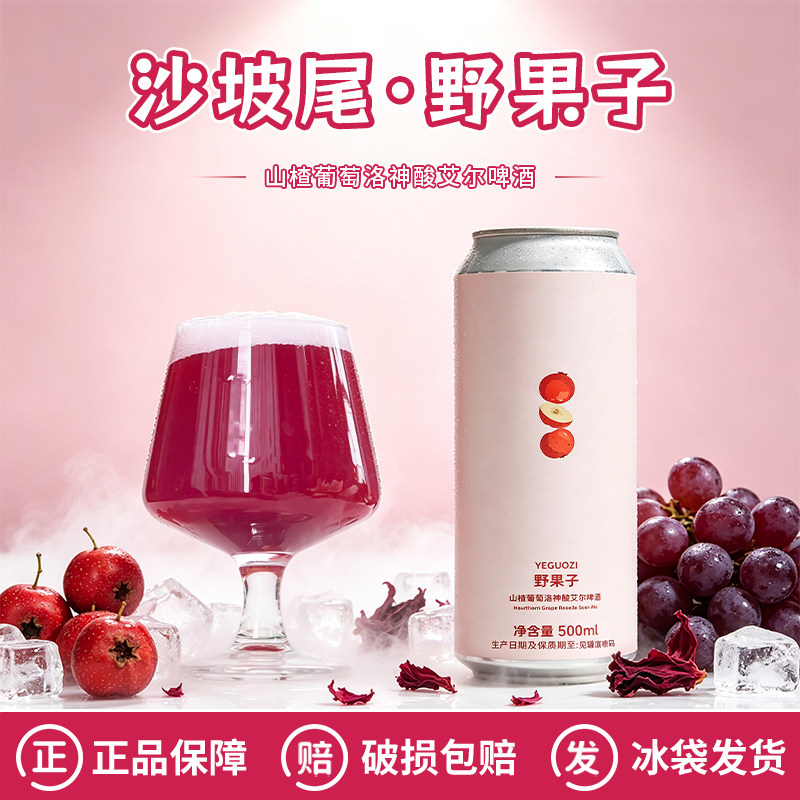 沙坡尾酿造野果子山楂葡萄洛神酸艾尔精酿啤酒500ml