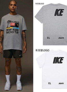 新款NOCTA联名款纯棉宽松圆领印花运动t恤男女同款字母短袖上衣