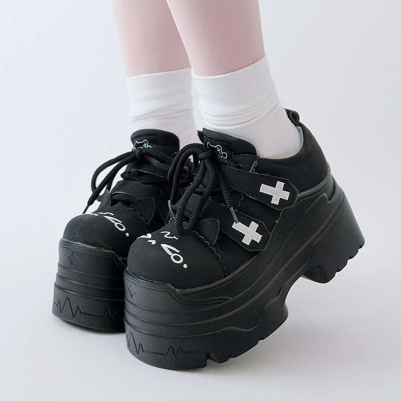 thumbnail for Transfer Students, Cat Run, Original Subculture, Otaku Thick-soled Shoes, Water Color System, Big Toe Shoes, Sweet Cool Flatform Shoes