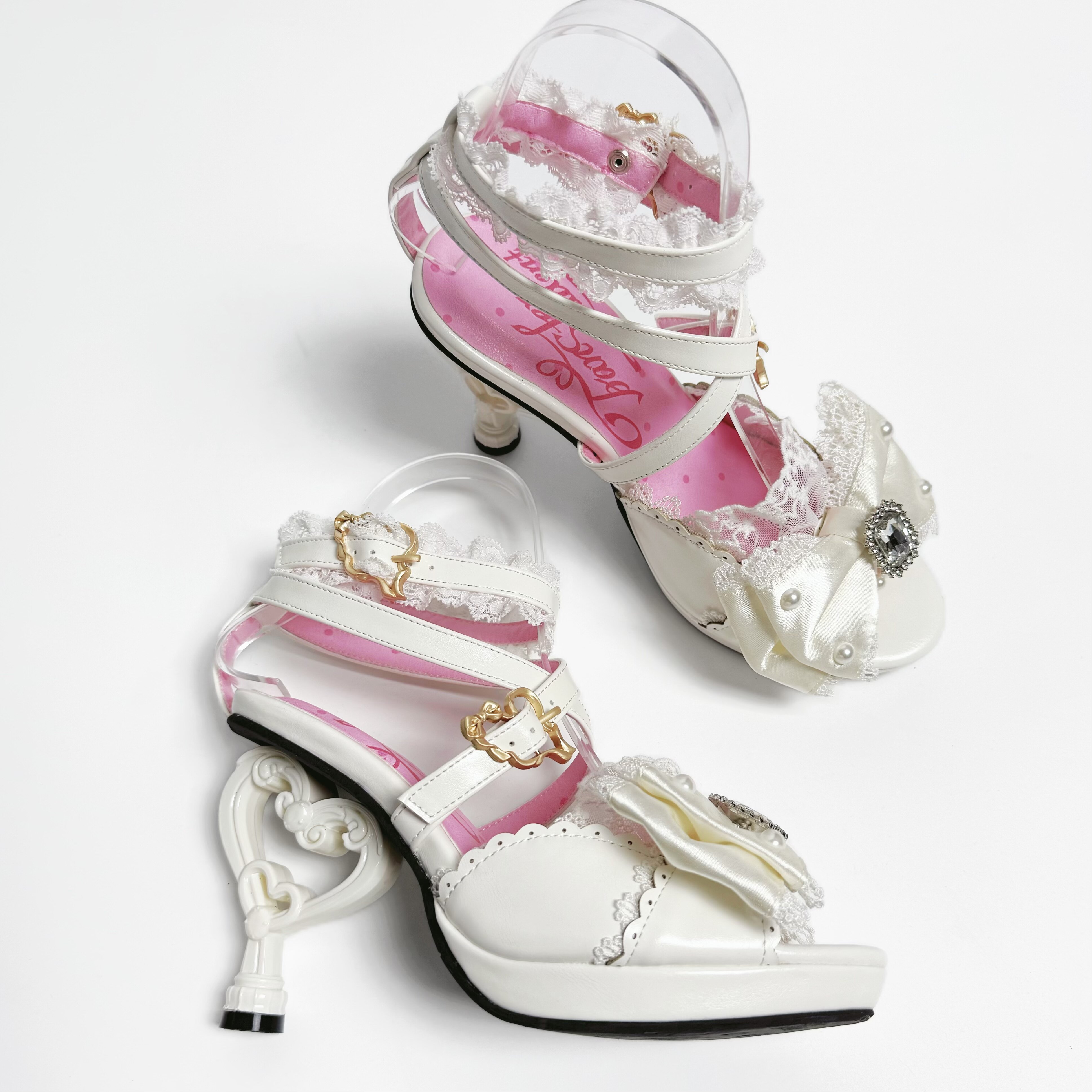 thumbnail for Transfer student Heisei Yukihime Original Ji series fish mouth sandals gal series Japanese princess women's shoes old high heels