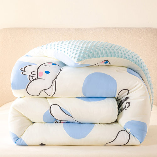 大耳狗豆豆被卡通牛奶绒安抚被女