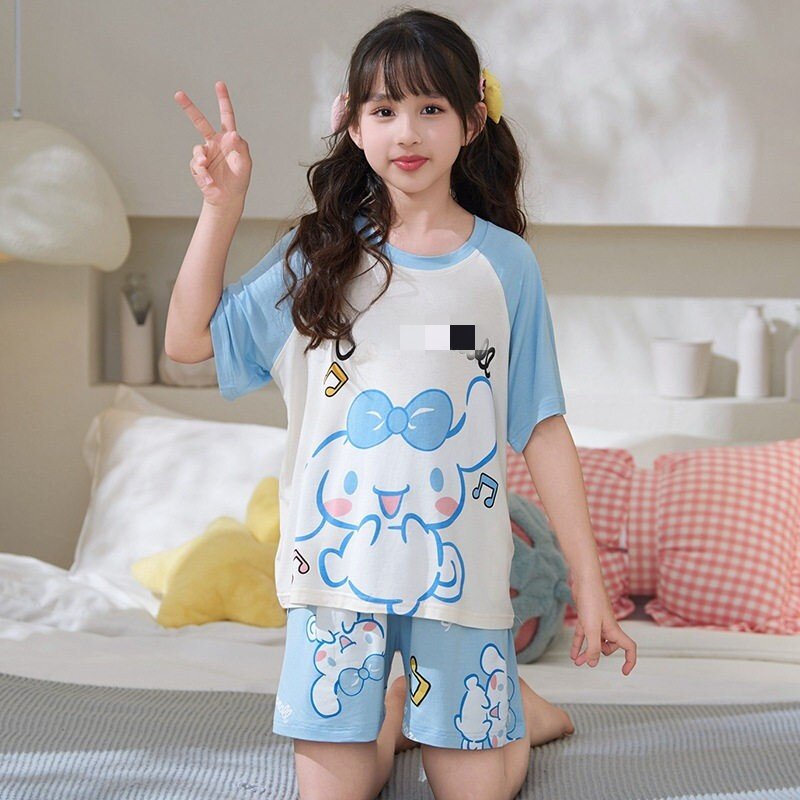 玉桂狗儿童睡衣空调服夏季清新