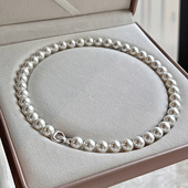 倪妮同款 纯银锁骨链颈链秋冬毛衣链 爆款 珍珠项链澳白女款 2025新款