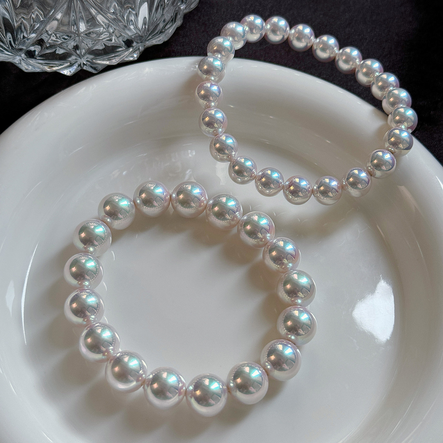 akoya珍珠手链弹力绳均码2026年新款爆款轻奢小众高级感女款正圆