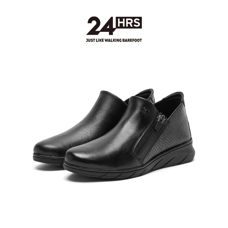 24HRS西班牙进口小牛皮深口单鞋