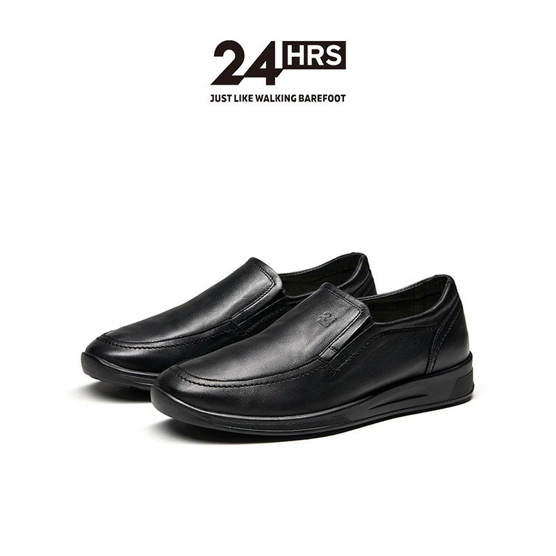 24Hrs西班牙进口小牛皮休闲皮鞋