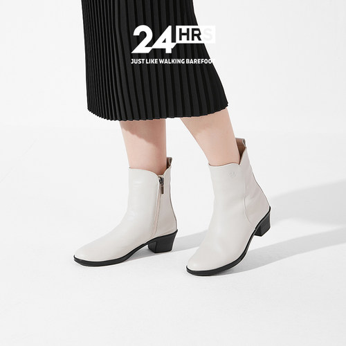 24Hrs西班牙进口小牛皮短靴