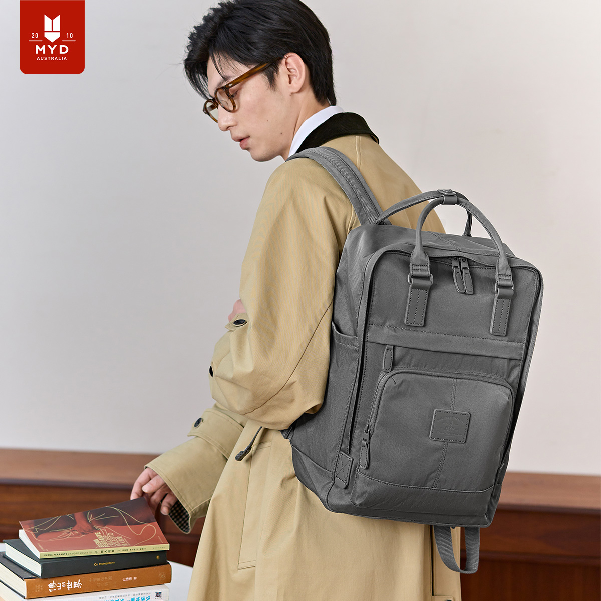 MYD双肩包男生大容量书包大学生