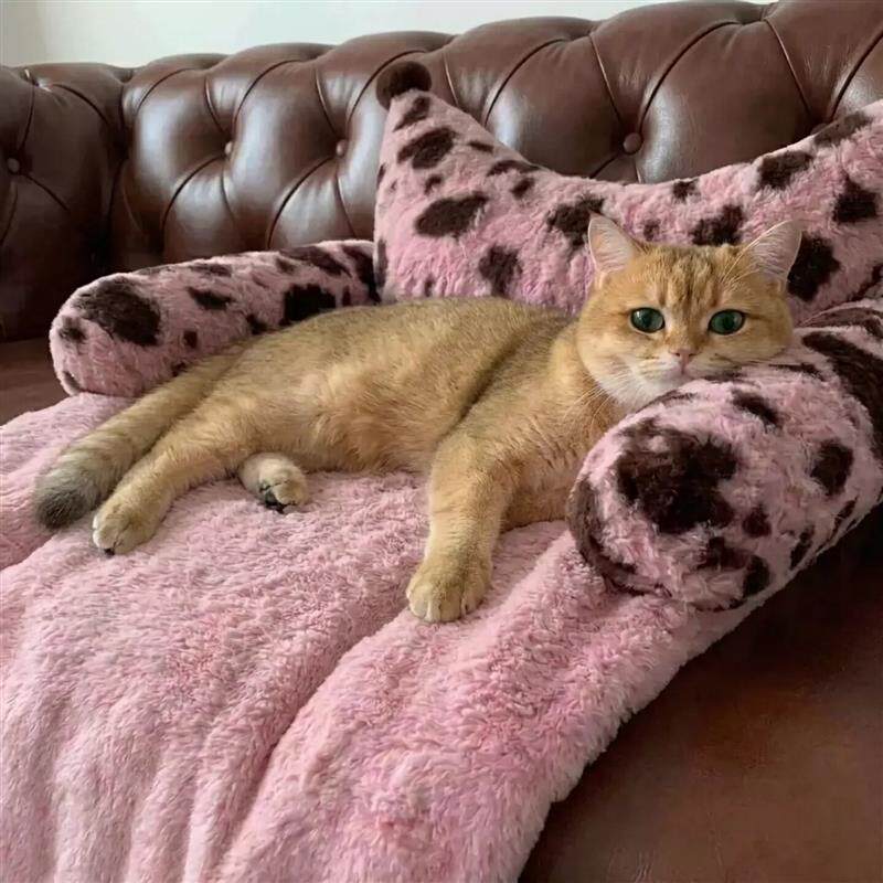 猫窝宠物睡垫猫狗沙发垫秋冬毛绒加厚趴趴垫柔软防滑免着凉地板垫
