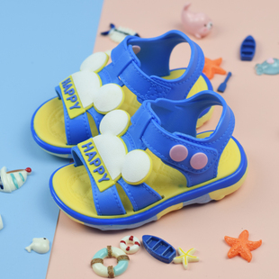 儿童凉鞋 2岁婴儿宝宝学步鞋 海边踩水塑料防滑软底小童1 男童夏季