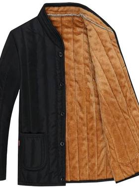 男内胆加绒小棉袄中老年秋冬短款棉服贴身大码羽绒棉衣爸爸装外套