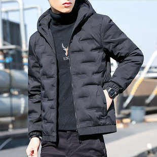 男连帽棉衣 Winter jacket cotton-padded hooded men s jackets