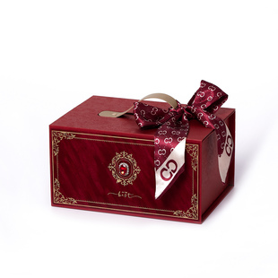 新款绒面轻奢结婚礼盒大号精美宝石订婚礼物盒子手提伴手礼盒空盒