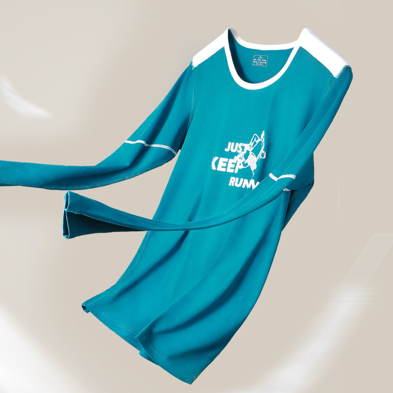 男士棉质单件秋冬季秋衣薄款保暖上衣修身打底衫长袖圆领基础内衣