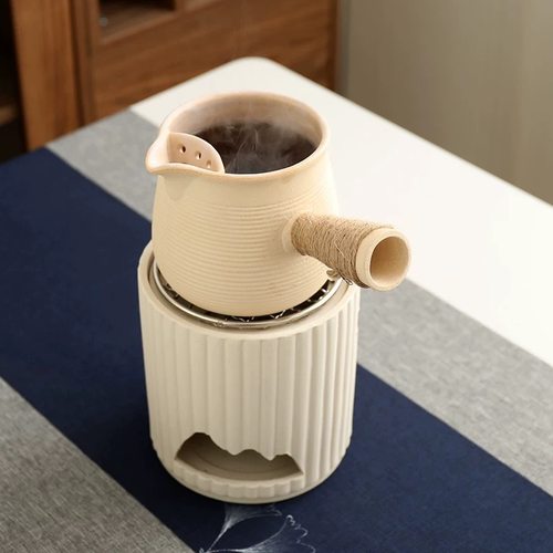 围聚围炉煮茶酒精碳炉家用户外陶瓷罐罐烤奶干烧侧把壶温酒大容量