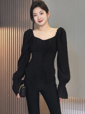 修身时尚百搭套头长袖衬衫包邮