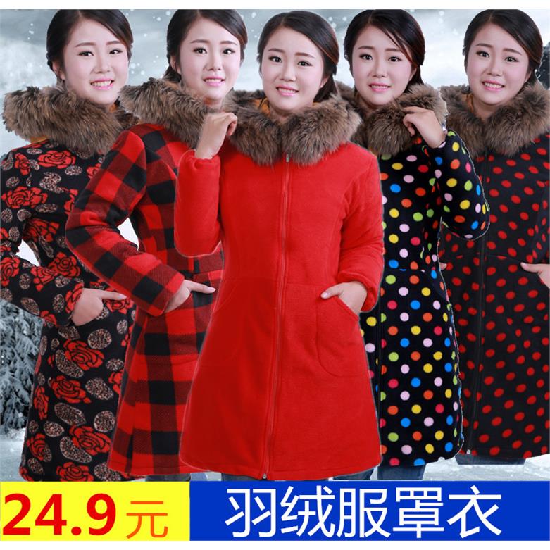 秋冬羽绒服罩衣女加厚成