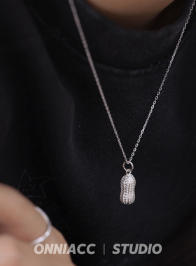 花生吊坠项链女锁骨链纯银高级感轻奢小众设计好事花生2026年新款