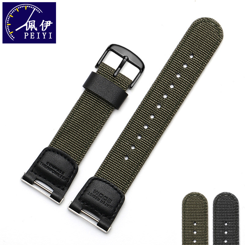 代用卡西欧G-SHOCK凹口尼龙手表带GW-3000B GW-3500B运动帆布表链