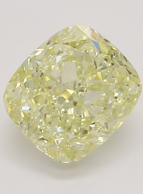 CY宝饰 GIA彩钻1.14克拉中彩黄色FY / VVS2枕形裸钻裸石NONE