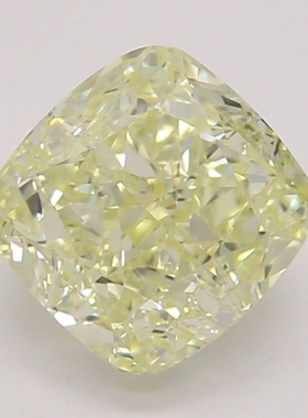 CY宝饰 GIA彩钻0.83克拉浅彩黄色FLY / VVS1枕形裸钻裸石NONE