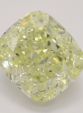 CY宝饰 GIA彩钻1.27克拉浅彩黄色FLY / VVS2枕形裸钻裸石