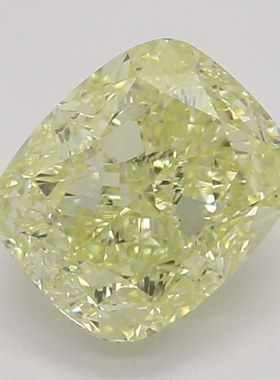 CY宝饰 GIA彩钻1.01克拉中彩黄色FY / VS2枕形裸钻裸石