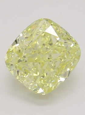 CY宝饰 GIA彩钻1.00克拉浓彩黄色FIY / VS2枕形裸钻裸石