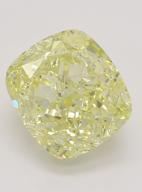 CY宝饰 GIA彩钻1.01克拉中彩黄色FY / SI1枕形裸钻裸石