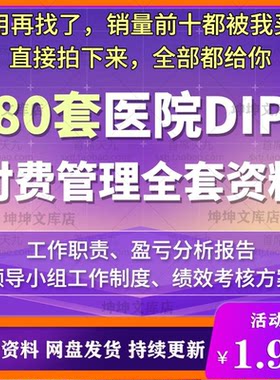 医院DIP付费管理全按病种分值付费绩效考核制度方案工作职责计划