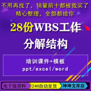 WBS工作分解结构课件项目模板项目管理PPT表格任务任务目标时间