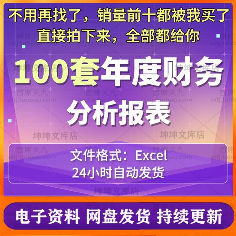年度财务分析报表excel表格年终公司营运数据统计利润分析预算表