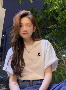 韩国restandrecreationRetionan宽松短袖T恤女夏季薄款百搭白色显