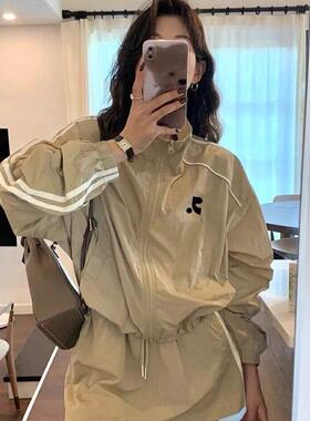 【韩国购】Restandretion韩系休闲防晒轻薄套装冲锋衣外套短裙女
