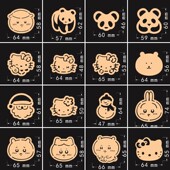 提拉米苏专用chiikawa撒粉模具乌萨奇糕点饼干点茶吉伊卡哇筛粉板