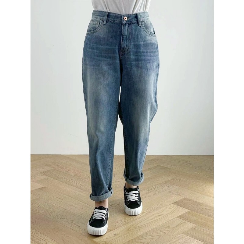 韩国adlib松紧腰锥形萝卜裤女