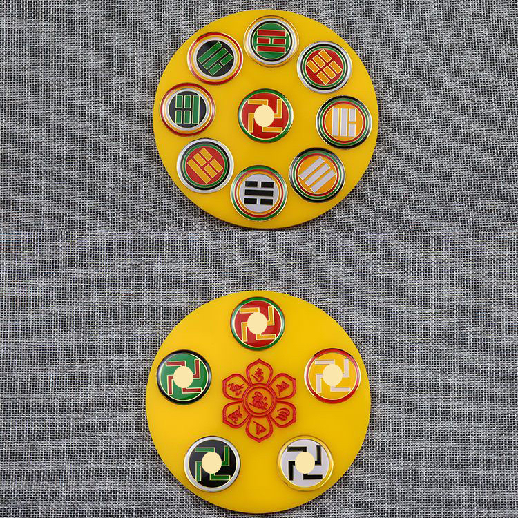 12厘米双面五龙太极八卦万字符后天八卦太极图五龙震太极墙