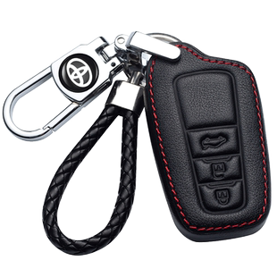 适用丰田卡罗拉钥匙套雷凌凯美瑞RV4汉兰达CHR荣放亚洲龙车真皮包