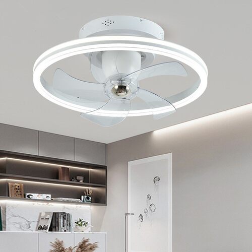 Cross-border 110V ceiling fan light for living room, dining