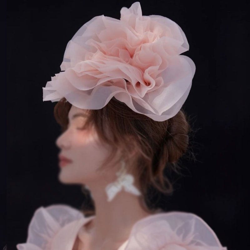 佩赏手工立体花朵新娘礼服头饰图片