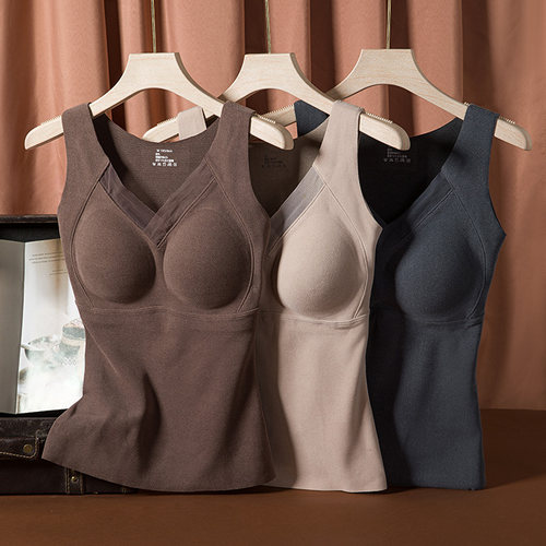 石墨烯德绒马甲一体式胸垫