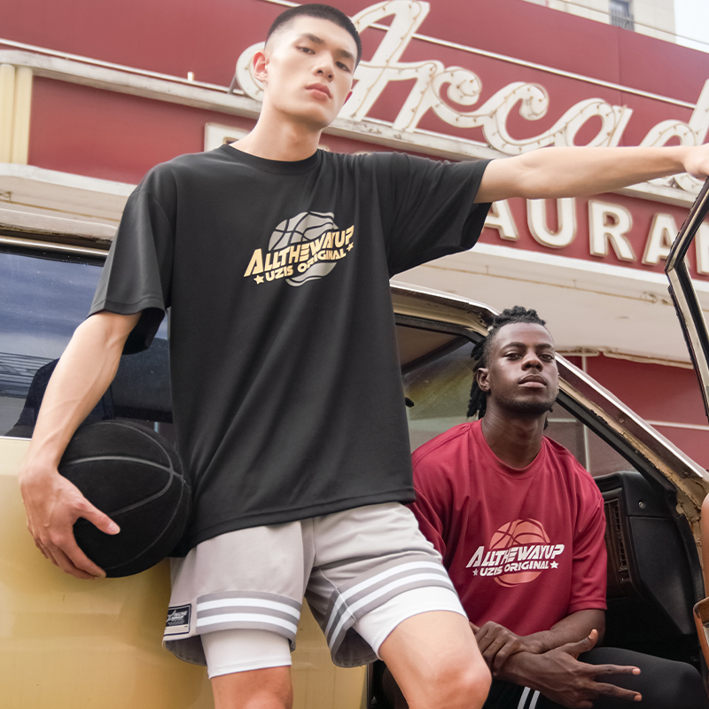 有志者UZIS篮球美式短袖男无前