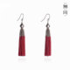 流苏耳环短款 无同 玩儿果 琉璃925银祖母绿色红色绛紫色复古银饰
