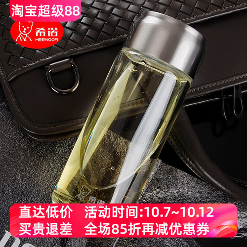 希诺加厚透明防漏喝水单层玻璃杯