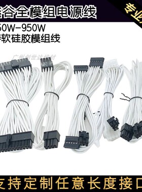 鑫谷电源模组线 硅胶白线 显卡8p CPUP8P主板24P供电线 黑金GP750
