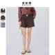 新款 休闲短款 裙子高腰金属扣卡扣装 芭依璐2026春装 饰百搭短裙女装