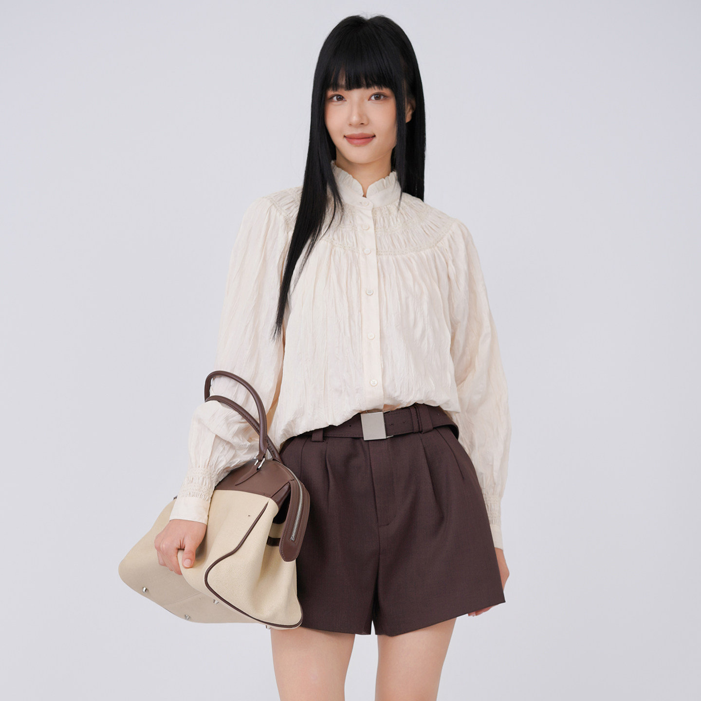 芭依璐2026春装新款长袖衬衫女气质设计感小众百搭衬衣小个子上衣