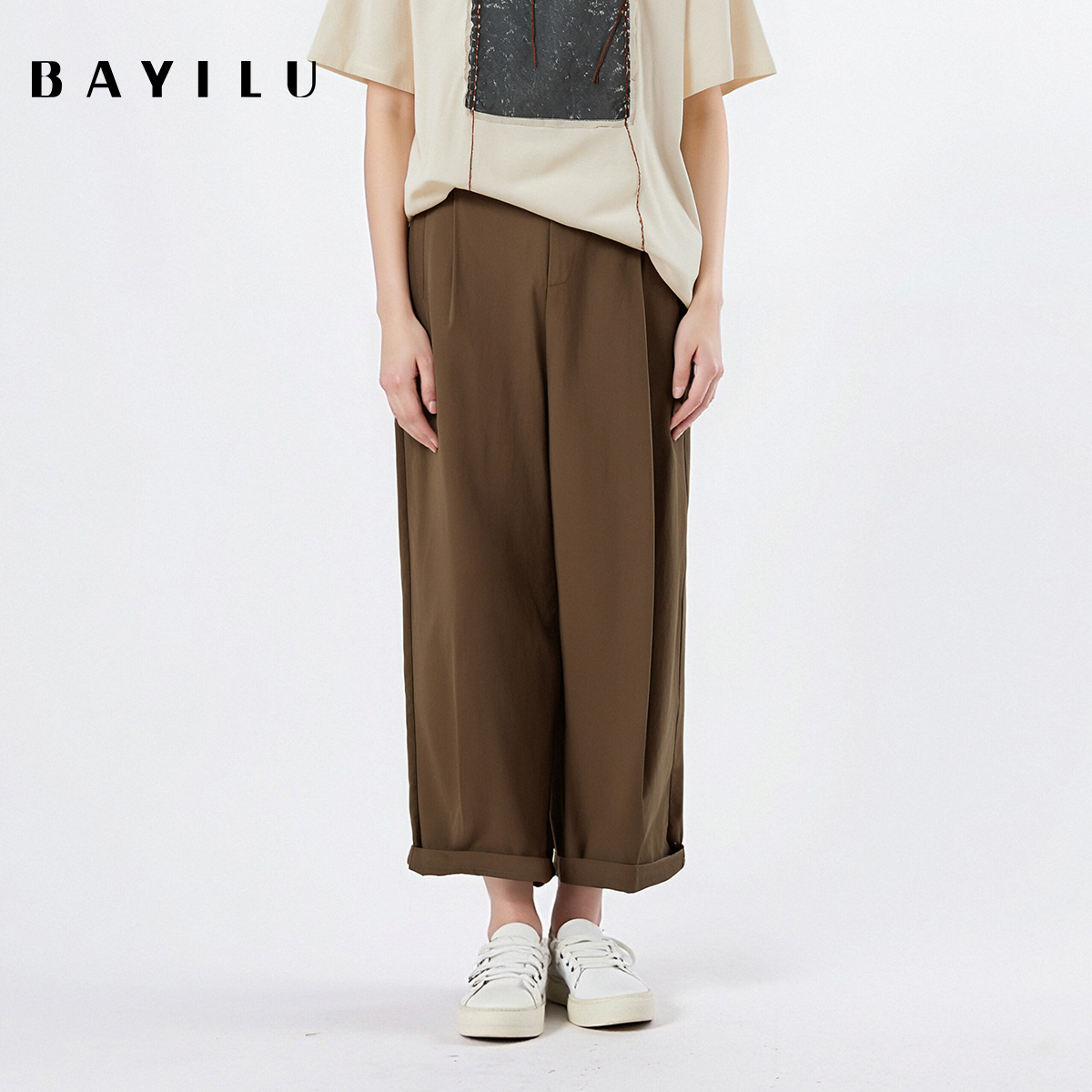 芭依璐2025秋冬新款休闲裤子显瘦百搭时尚长裤直筒裤小个子高腰女